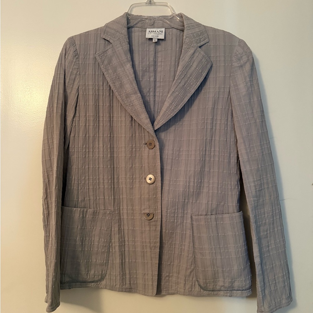 Giorgio Armani Women's Textured Gray Blazer